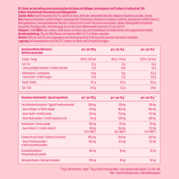 Pink Blush - Premium Protein mit Kollagen & Superfoods