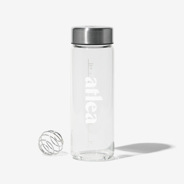 Glasflasche mit Shakerball